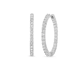 Roberto Coin Inside Out Diamond Hoop Earrings