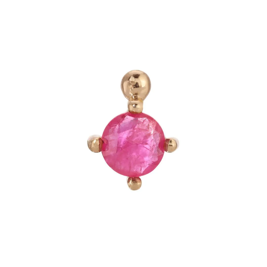 Ruby Aria Stud (Single) (ready to ship option)*