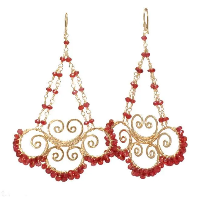 Ruby Earrings VNS204 by Calico Juno Designs, Bonnie Riconda