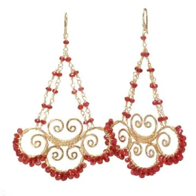 Ruby Earrings VNS204 by Calico Juno Designs, Bonnie Riconda