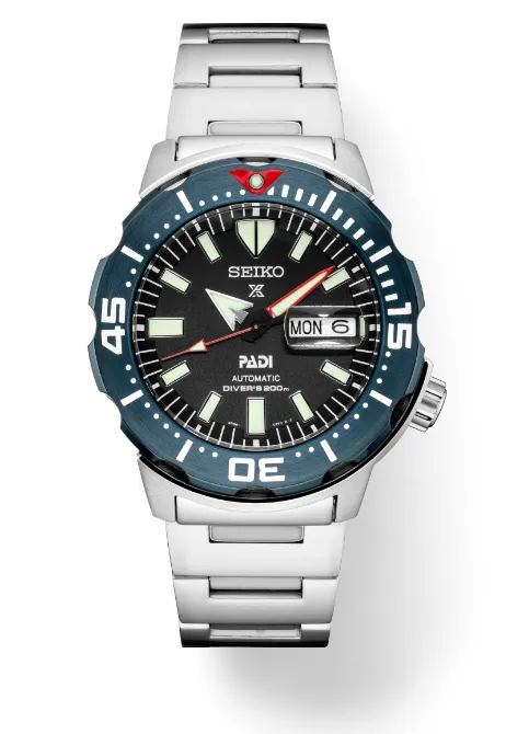 Seiko Prospex PADI Special Edition Automatic Diver 42.4 mm Black Dial Men's Watch (SRPE27)