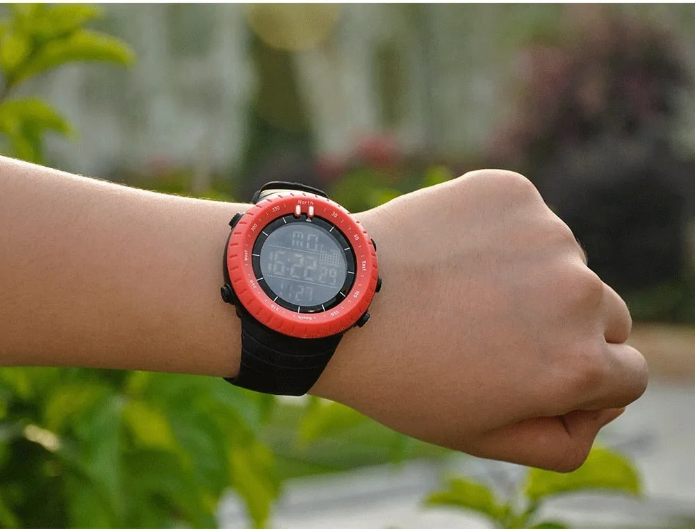 SENORS Outdoor Men Watches Sport Digital Woman Military Watch Male Watch Fashion Wristwatch Silicone Strap LED Clock