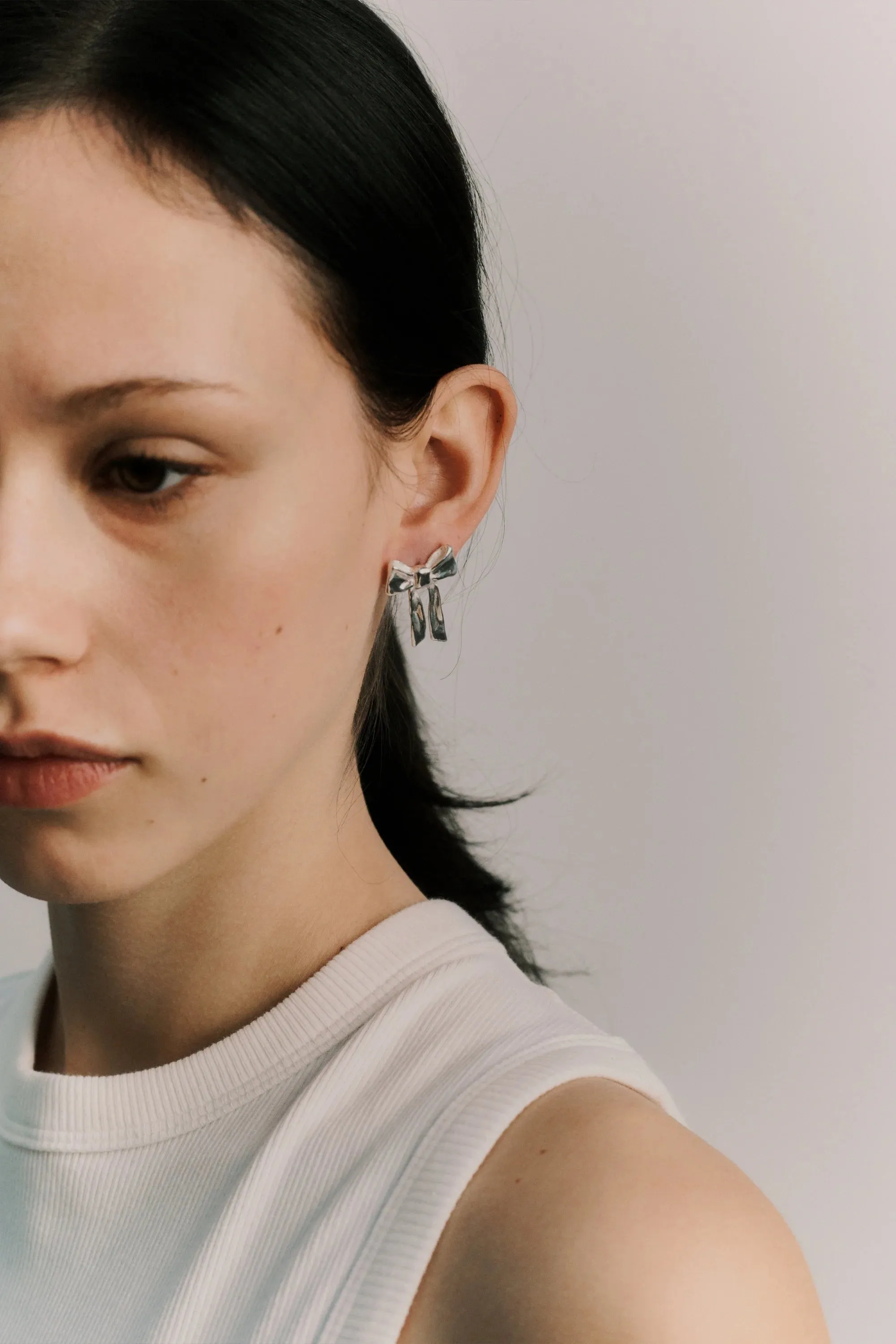 Silver Ruby Studs