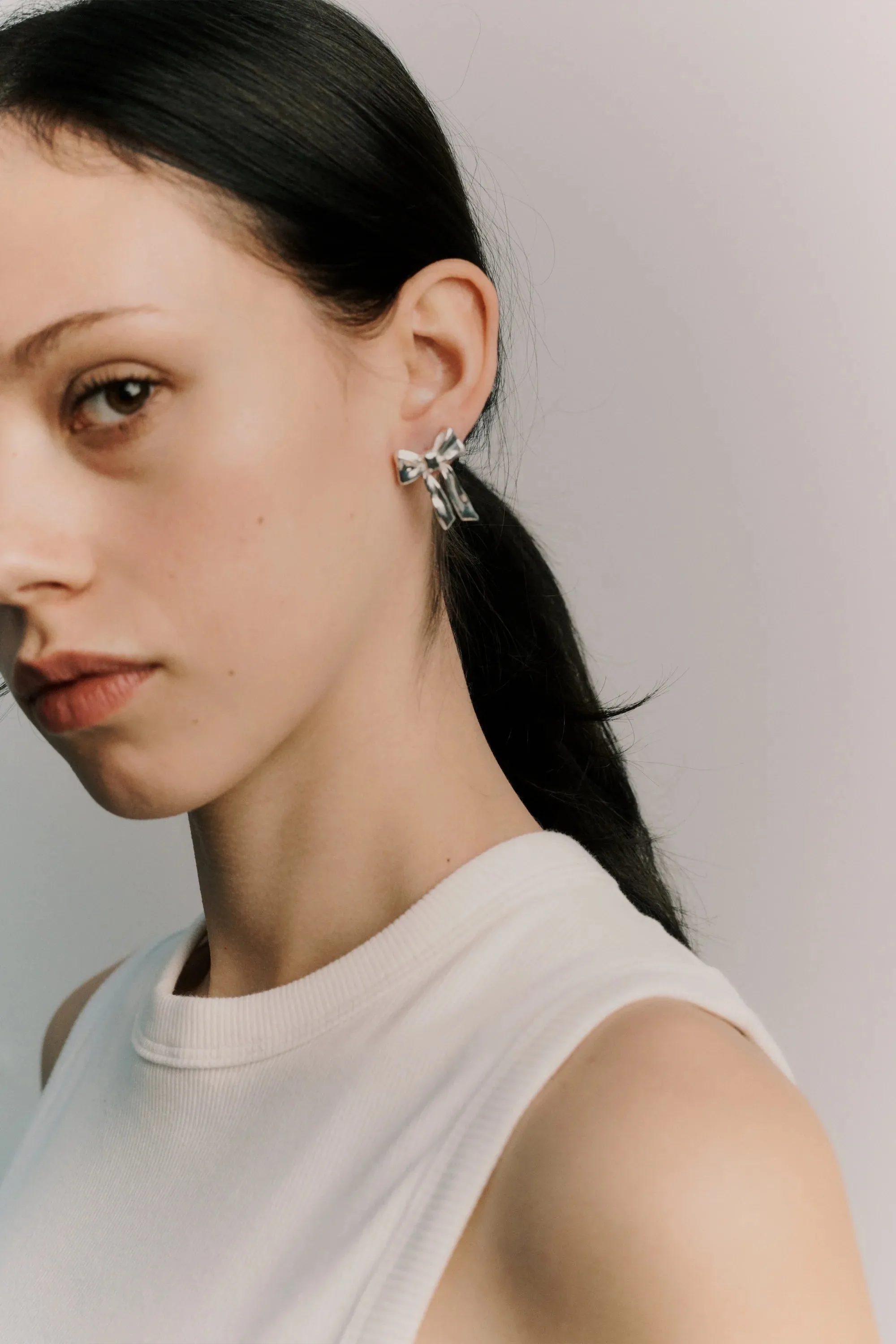 Silver Ruby Studs