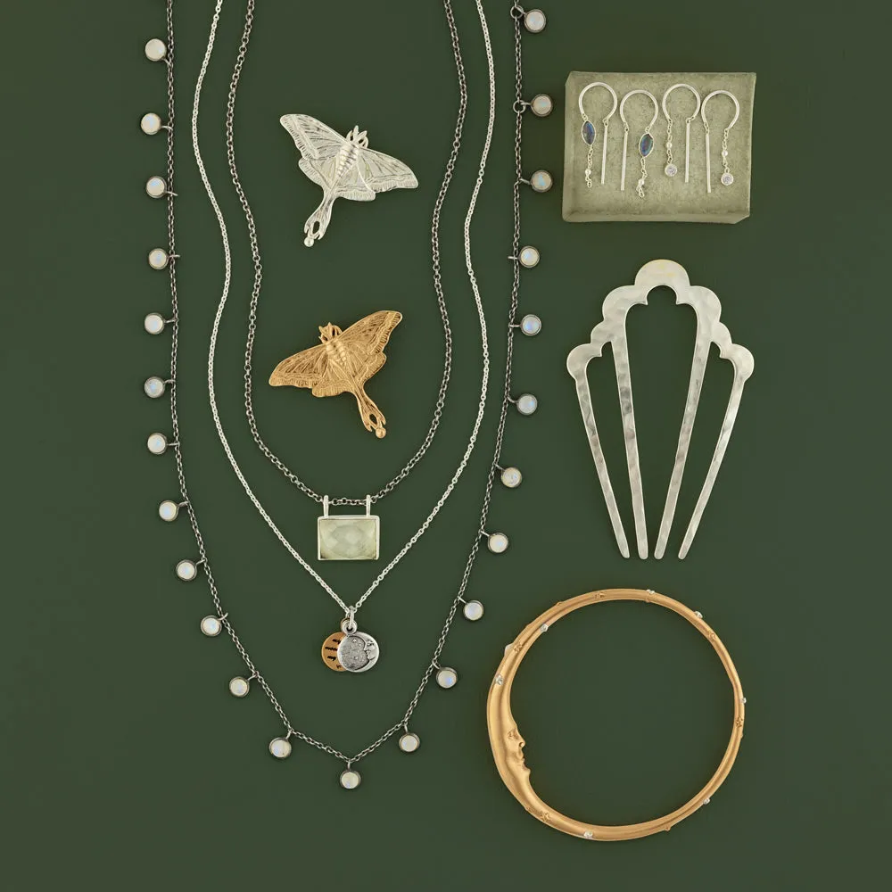 So Many Moons Necklace in Moonstone | Available to ship January 14, 2025