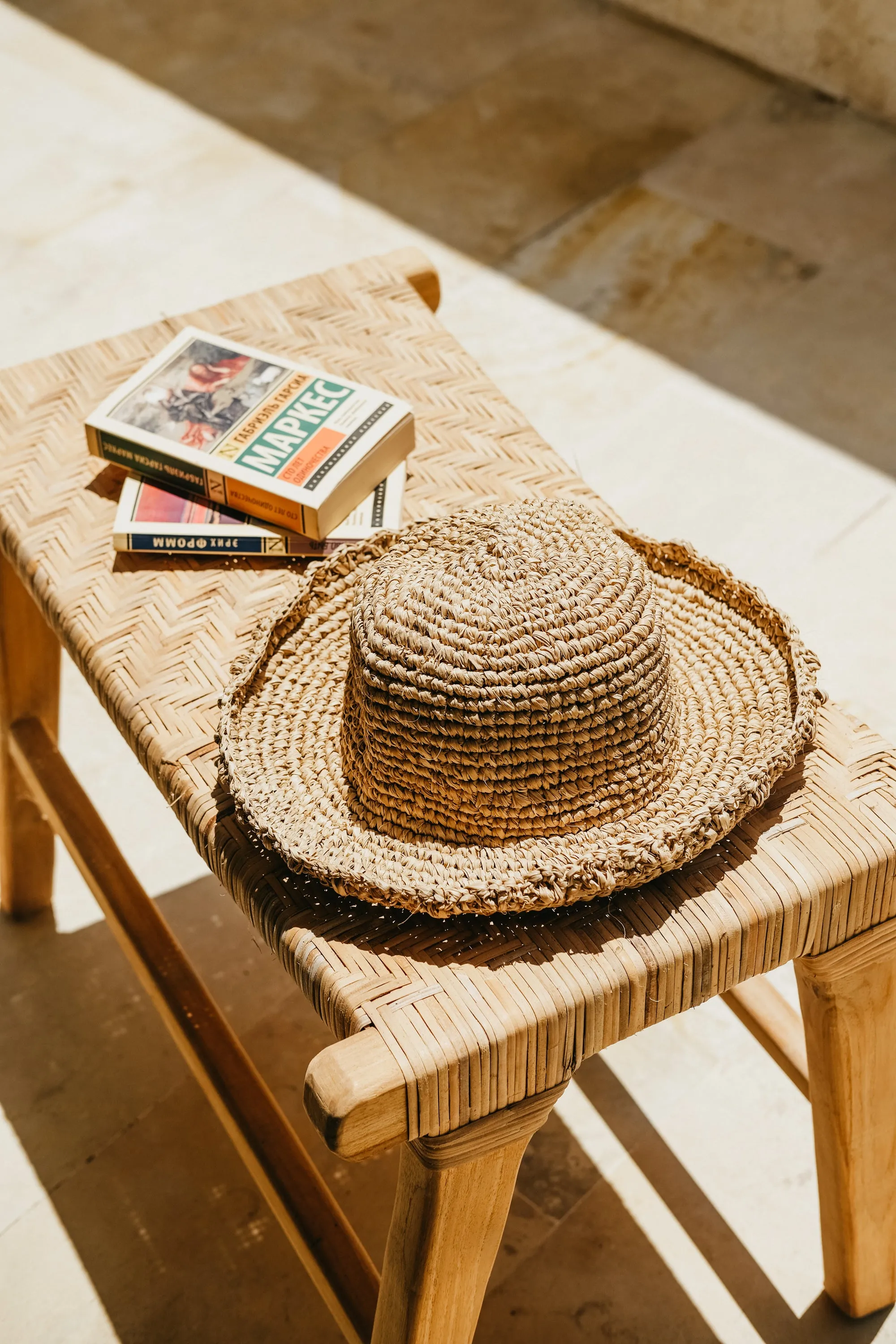 Stacy Handwoven Raffia Straw Hat