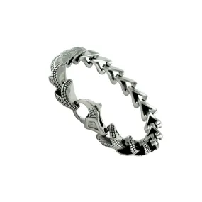 Stainless Steel Snake Skin Link Bracelet
