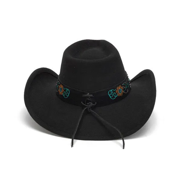 Stampede Hats - Turquoise Blue Stone Felt Cowboy Hat