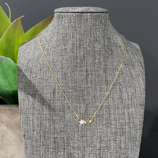 Stars Shining Bright & Opal Star Necklace (ROSE GOLD, GOLD OR SILVER)