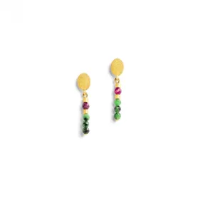 Steira Ruby-Zoisite Earrings - 15509086