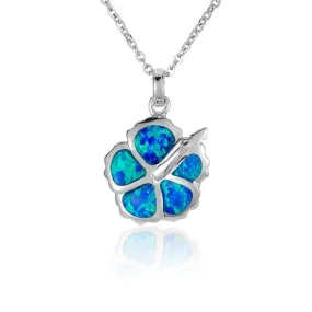 Sterling Silver Sunrise Shell Pendantwith Opal Inlay