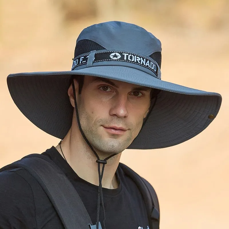 Sunshade Hat with Oversized Brim & Mesh Top