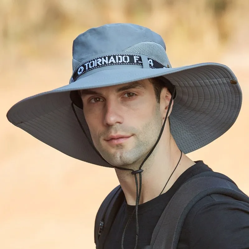 Sunshade Hat with Oversized Brim & Mesh Top