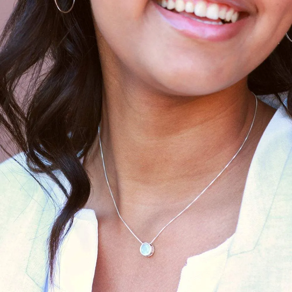 Sunstone Solitaire Necklace