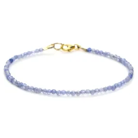 Tanzanite Bracelet with Gold Filled Trigger Clasp