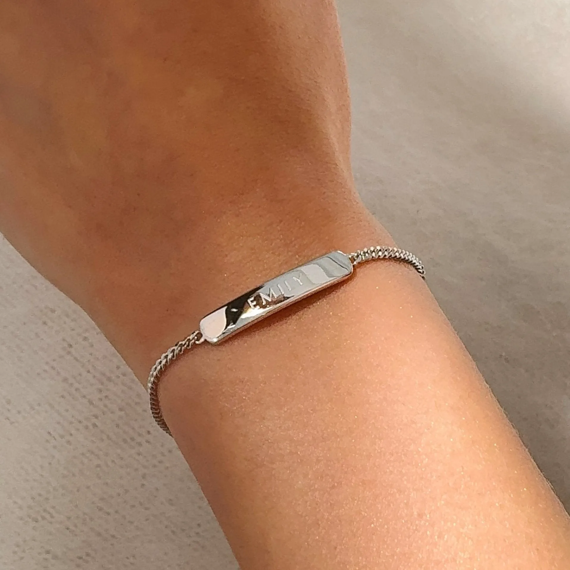 The Engraved Bracelet Silver