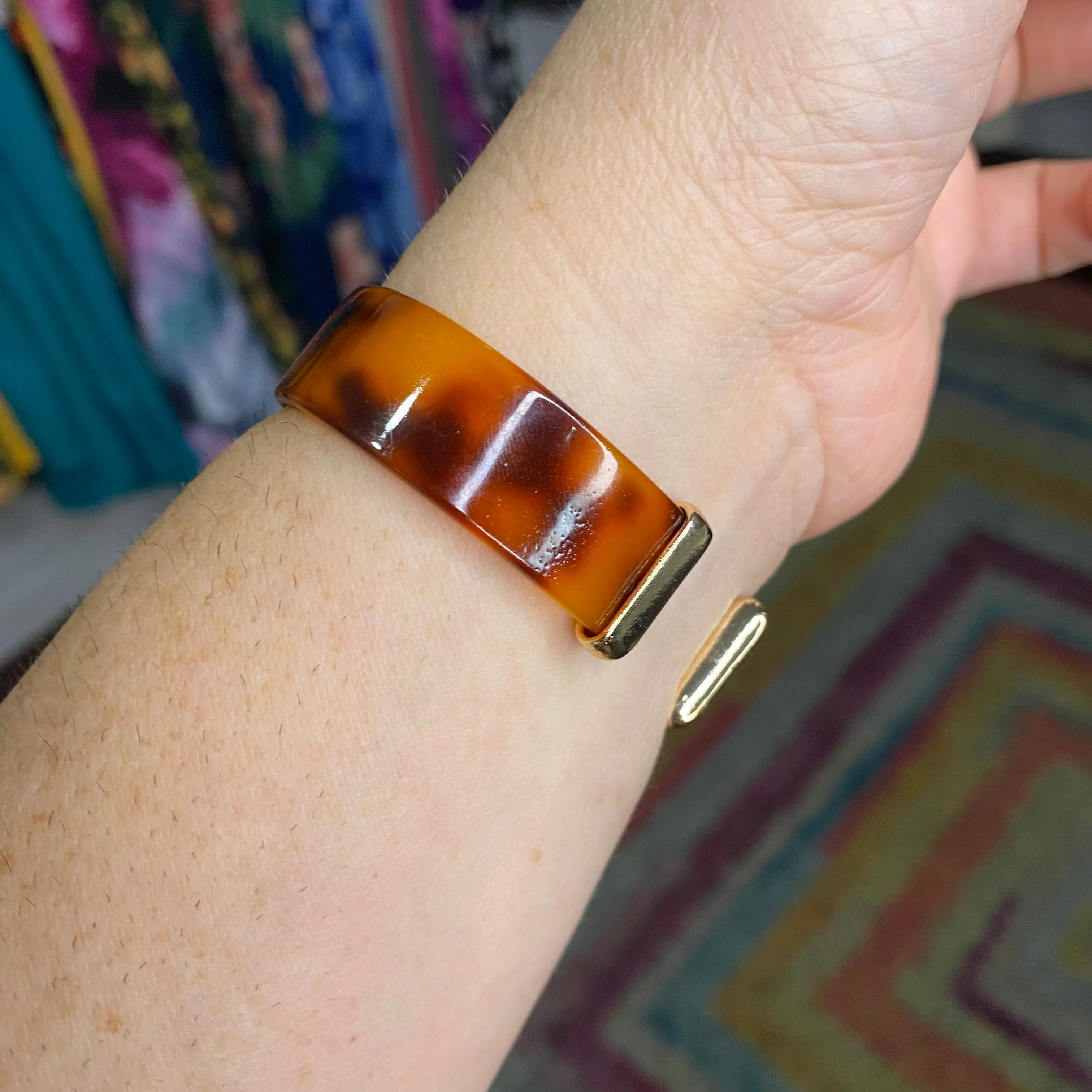 tortoise shell cellulose cuff