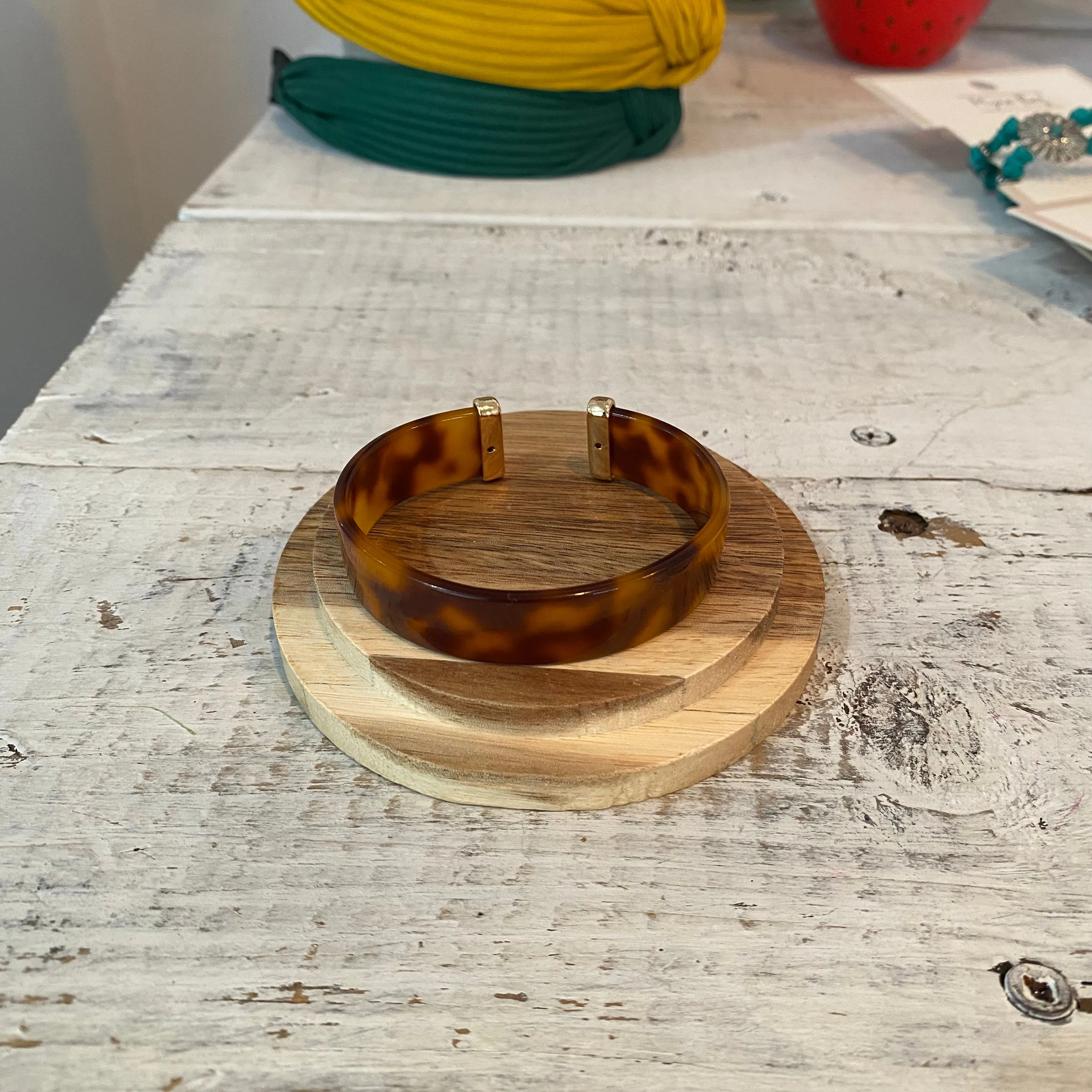 tortoise shell cellulose cuff