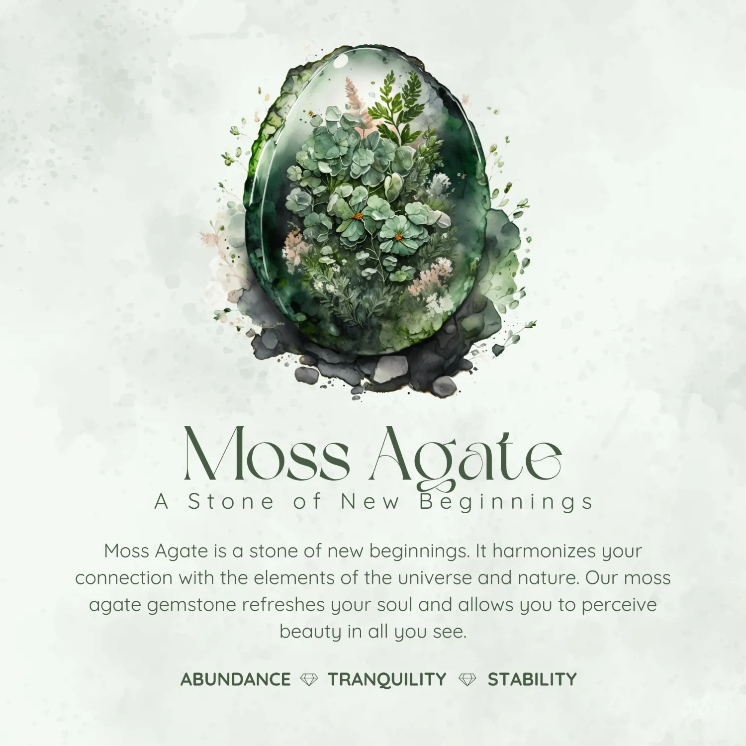 Trellis Moss Agate Necklace