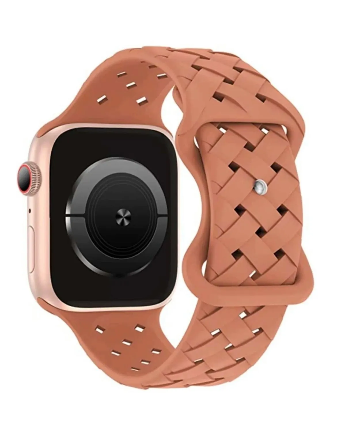 Trellis Silicone Watch Band - Brown