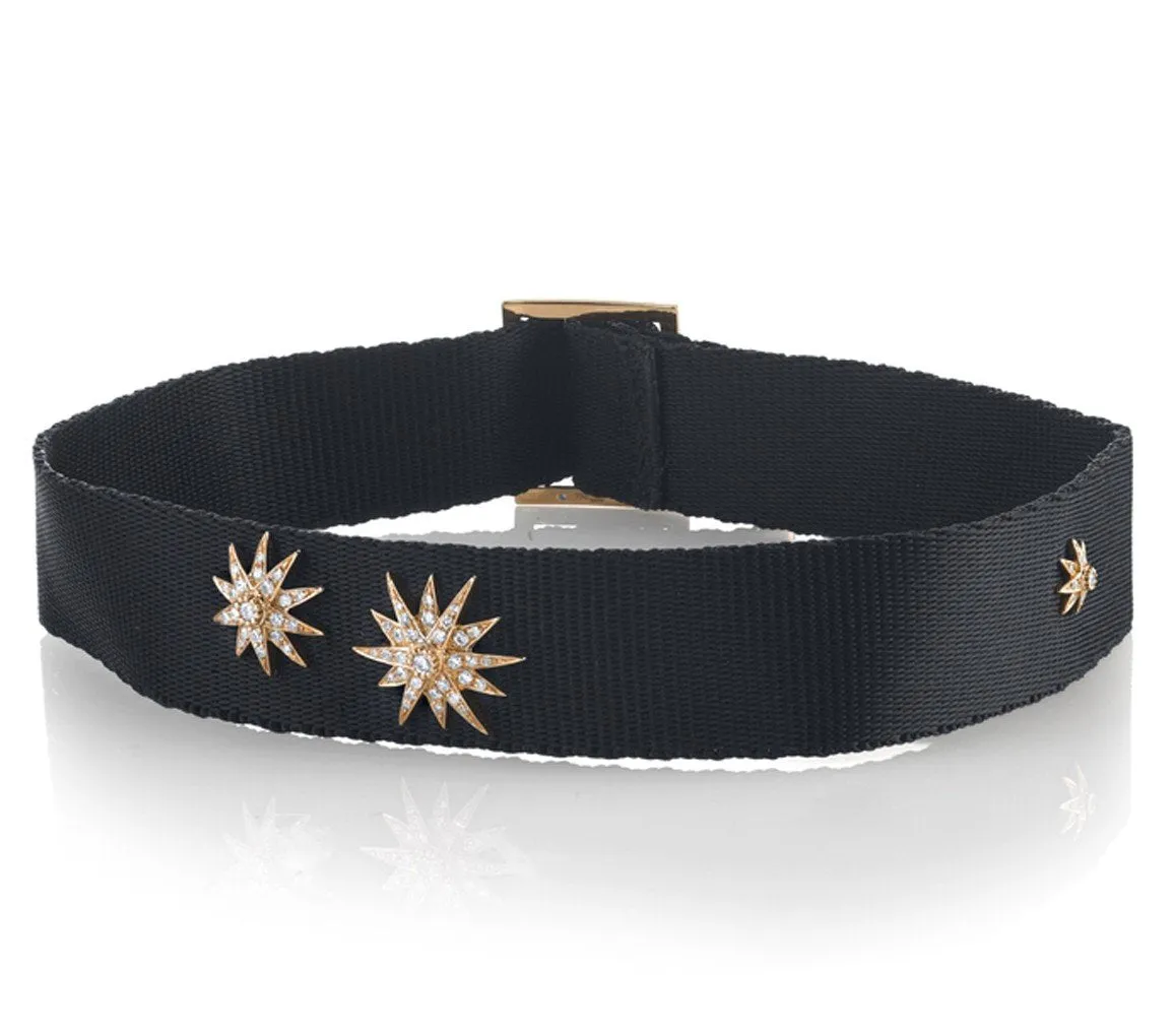 TRIPLE STARBURST CHOKER IN ROSE GOLD