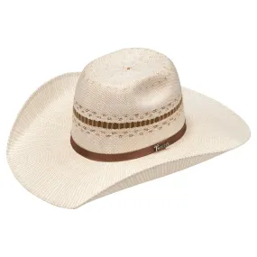 Twister Ivory/Tan/Tobacco Western Bangora Straw Hat