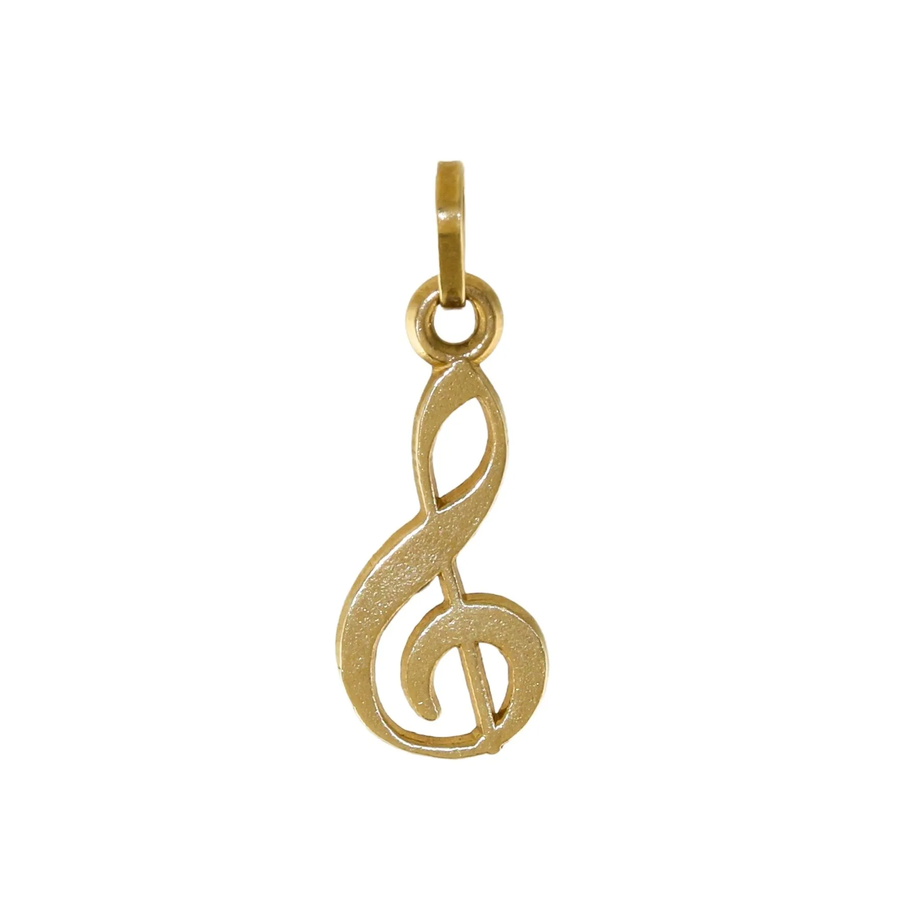Vintage Gold "Clef Note" Pendant