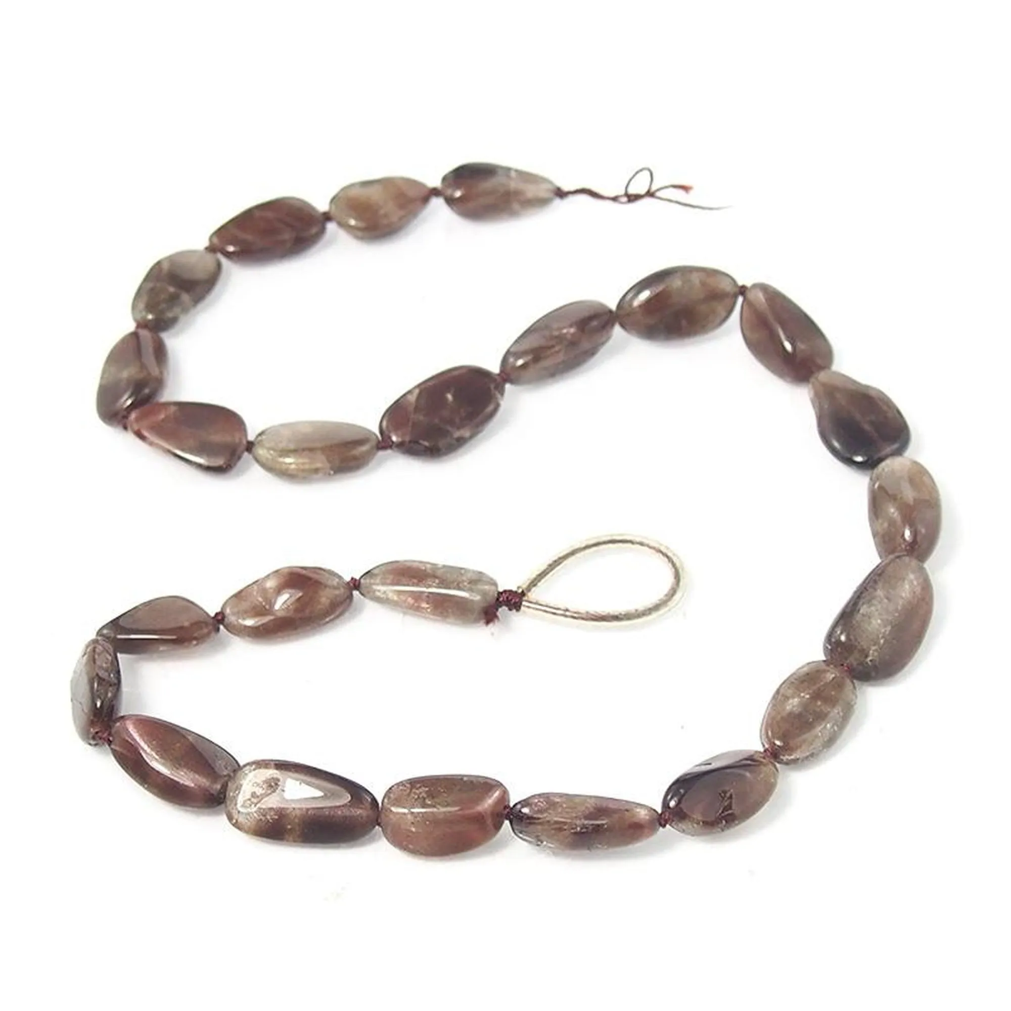 Violet Moonstone Smooth Nugget Strand