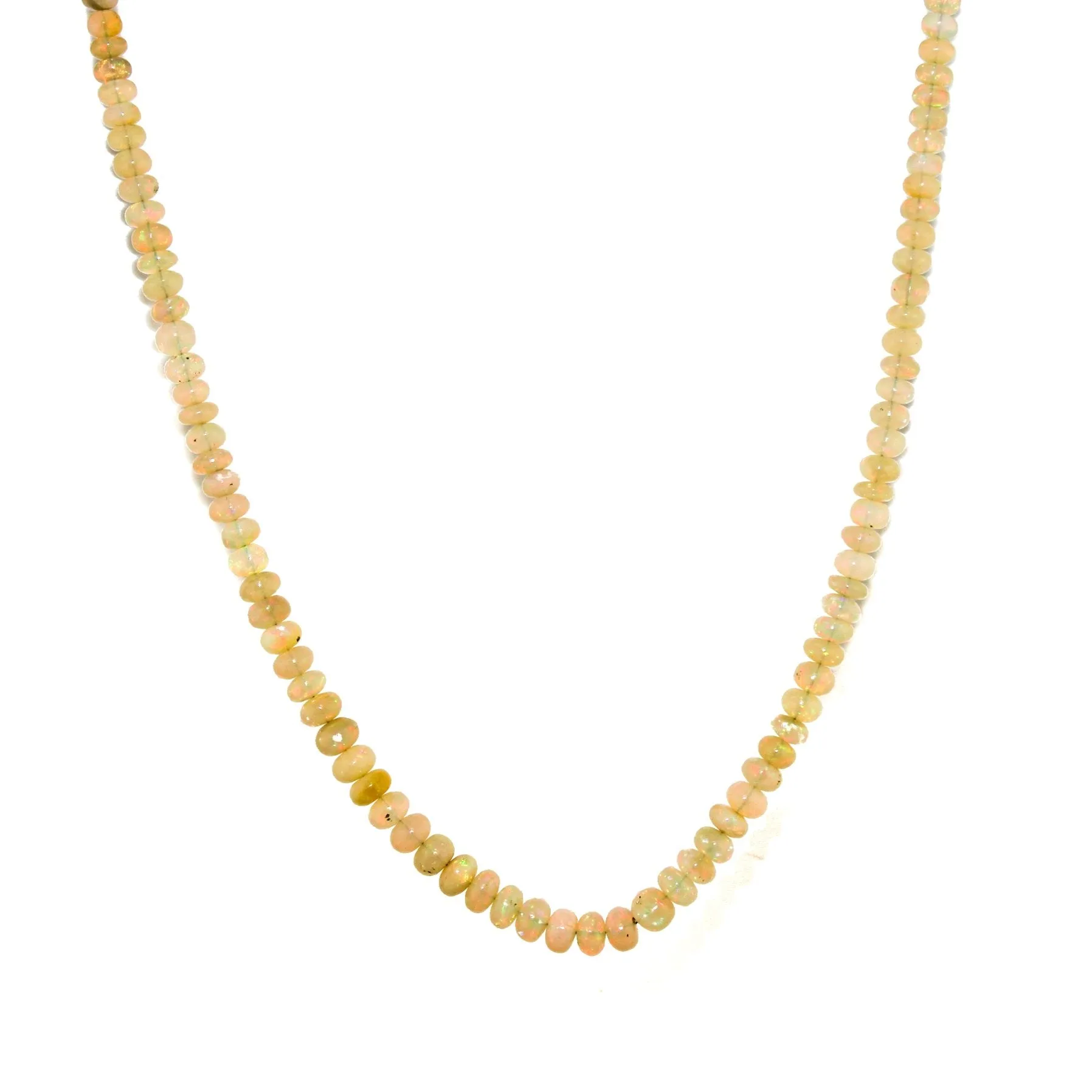Welo Opal Beaded Necklace x 10k Clasp