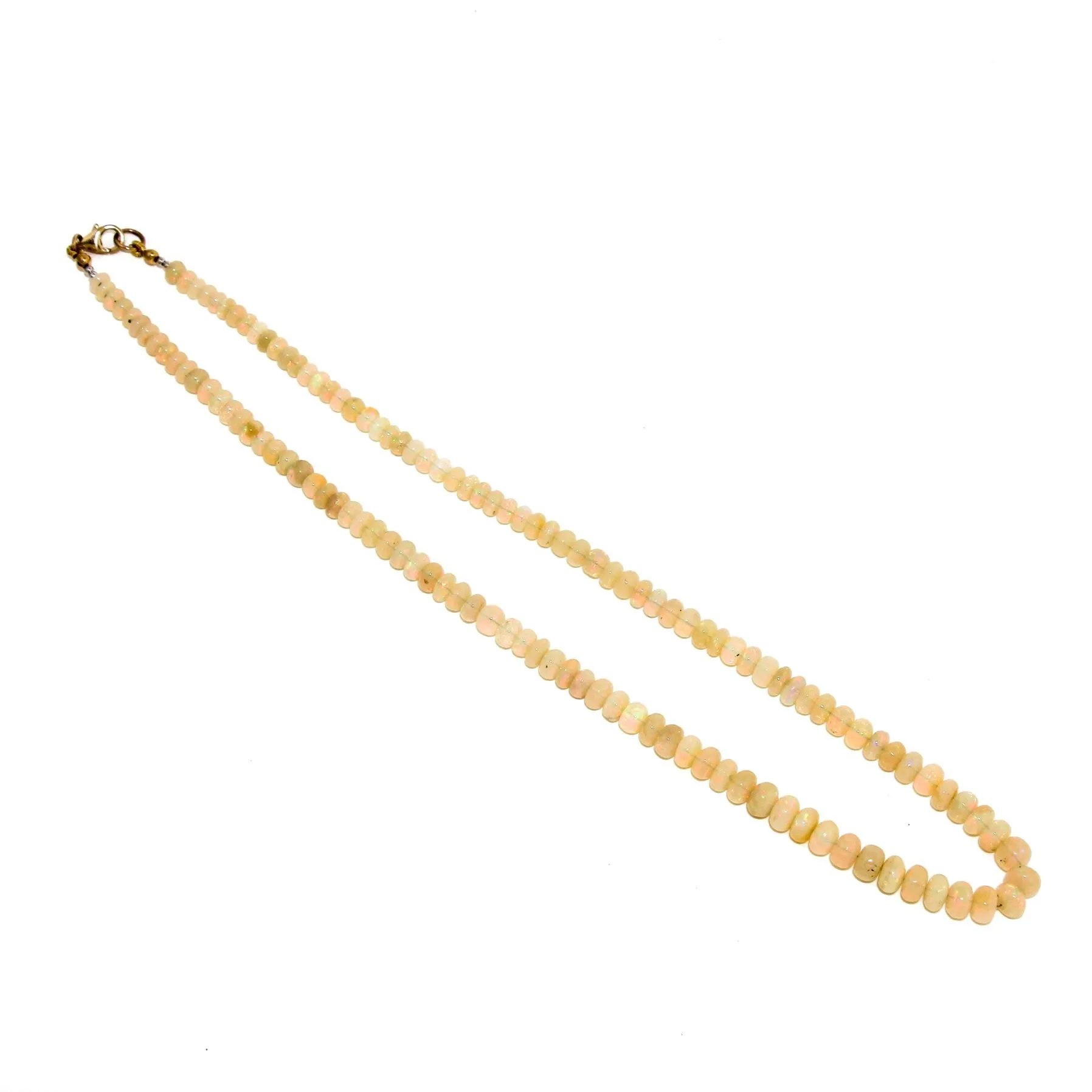 Welo Opal Beaded Necklace x 10k Clasp