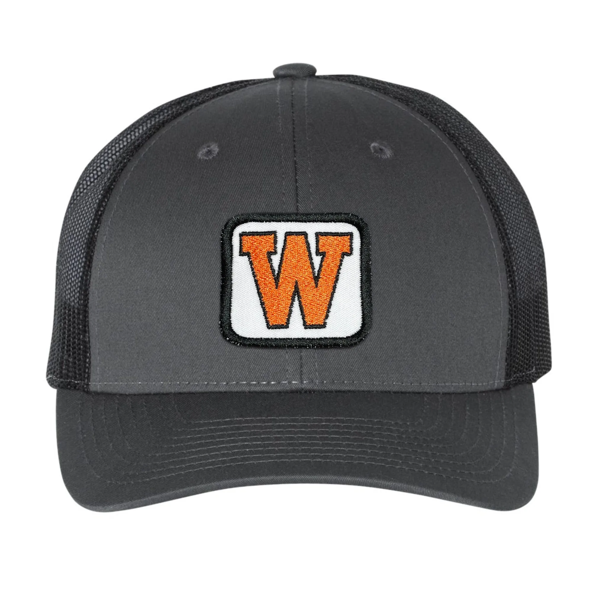 West De Pere Patched Snapback Low-Profile Charcoal & Black Trucker Hat