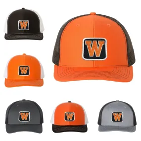 West De Pere Patched Snapback Mid-Profile Trucker Hat - Square Black Patch