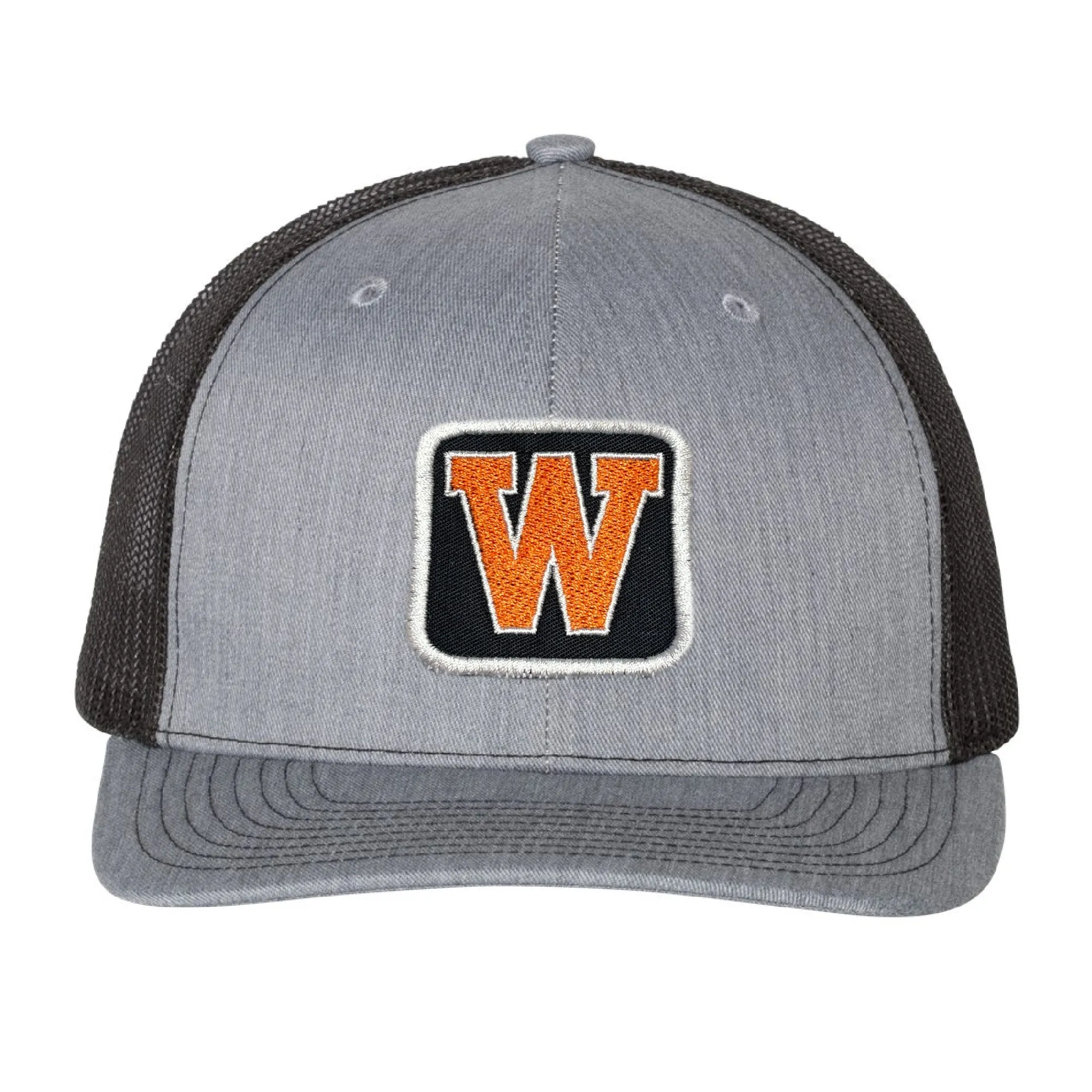 West De Pere Patched Snapback Mid-Profile Trucker Hat - Square Black Patch