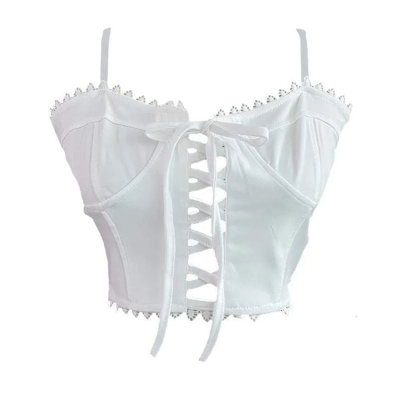 Women's Goth Lace-up Ropes Lace Camisoles