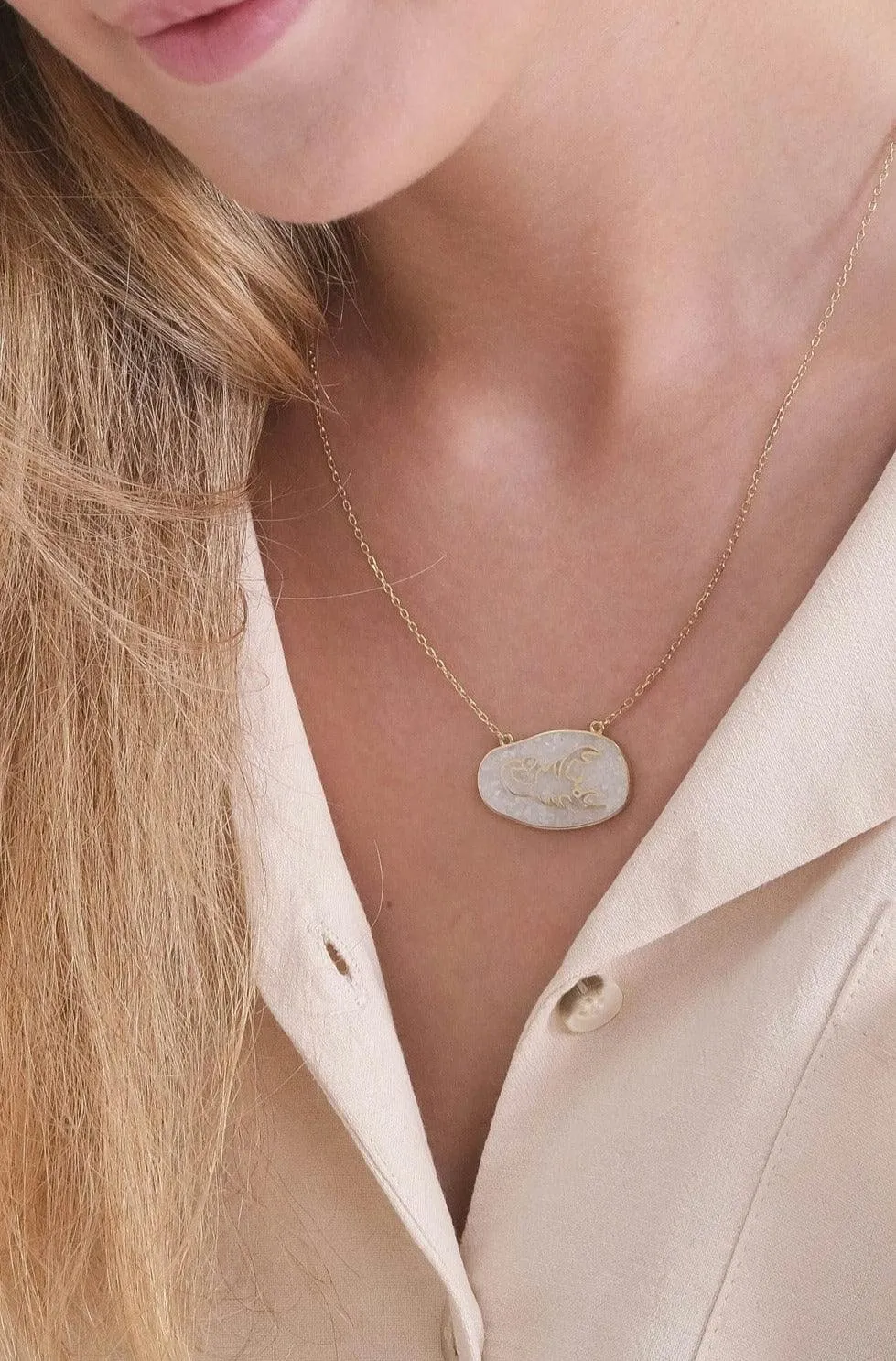 Zodiac Moonstone Necklace